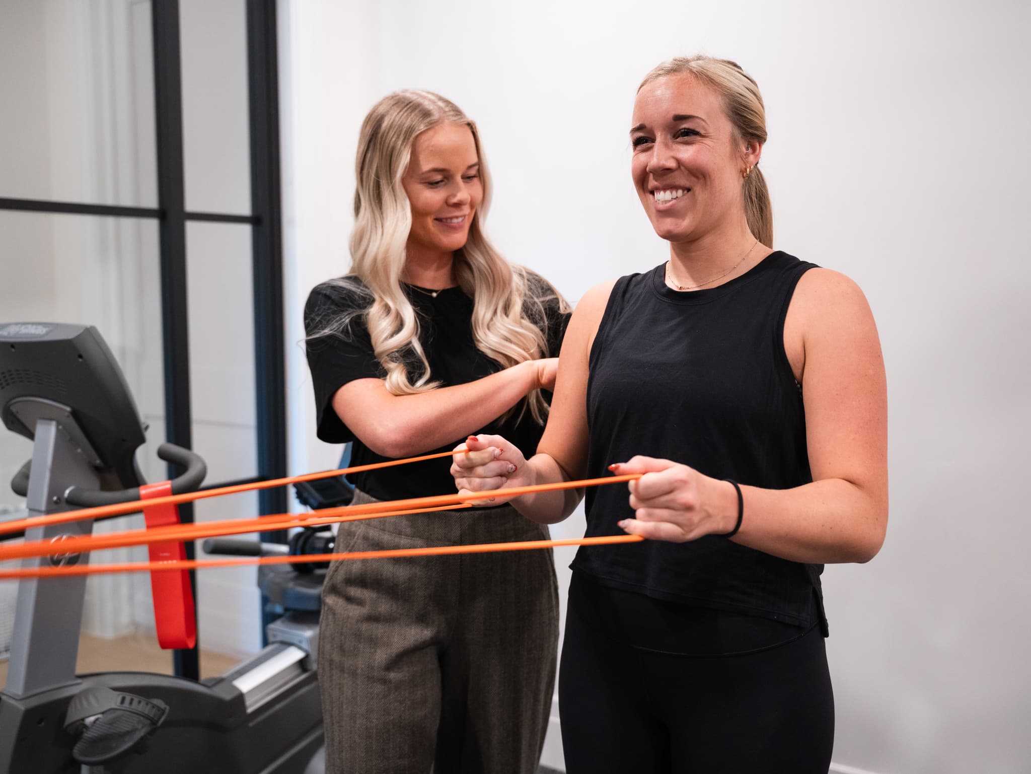 Exercise band therapy demonstration